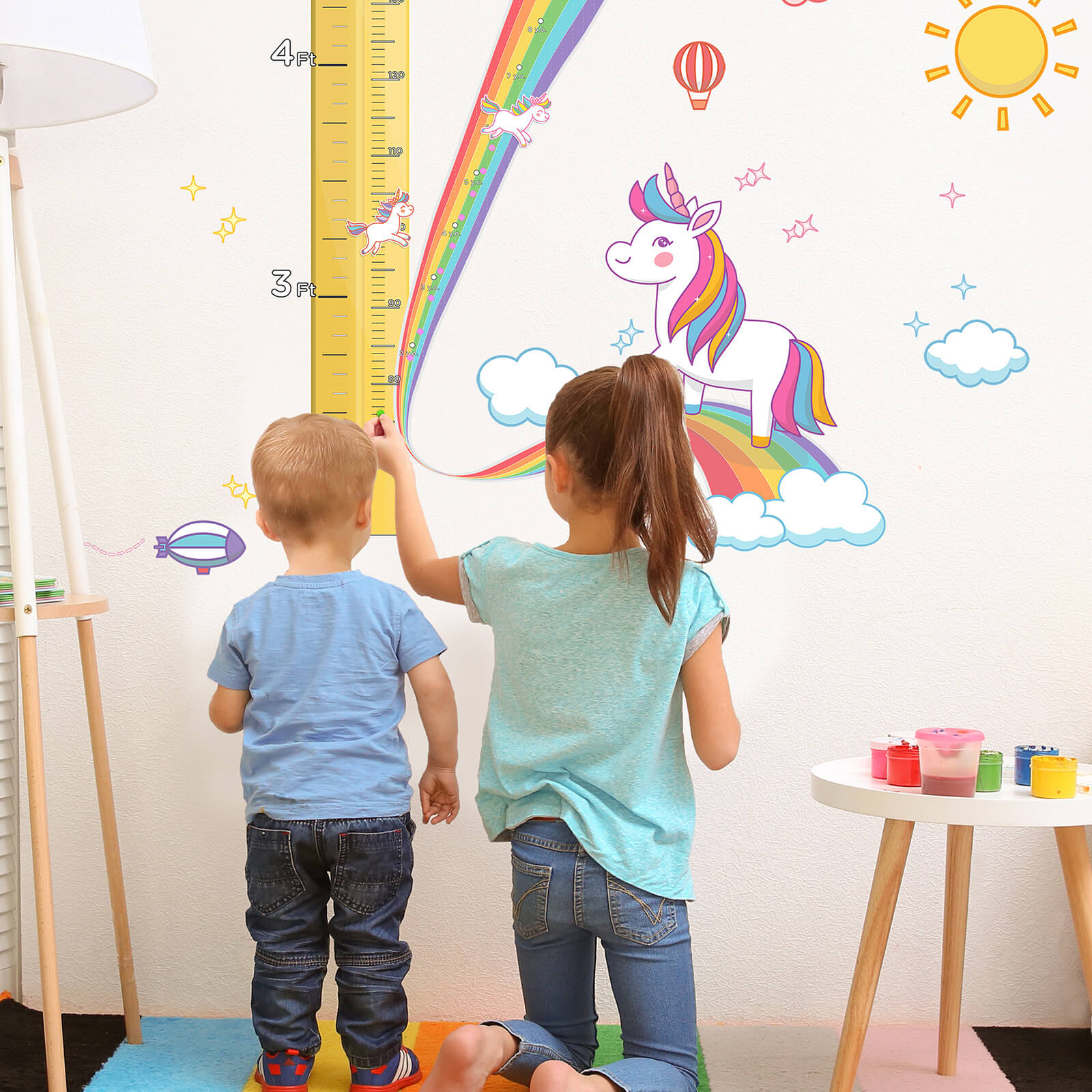 Watch Me Grow Unicorn Growth Chart for Girls