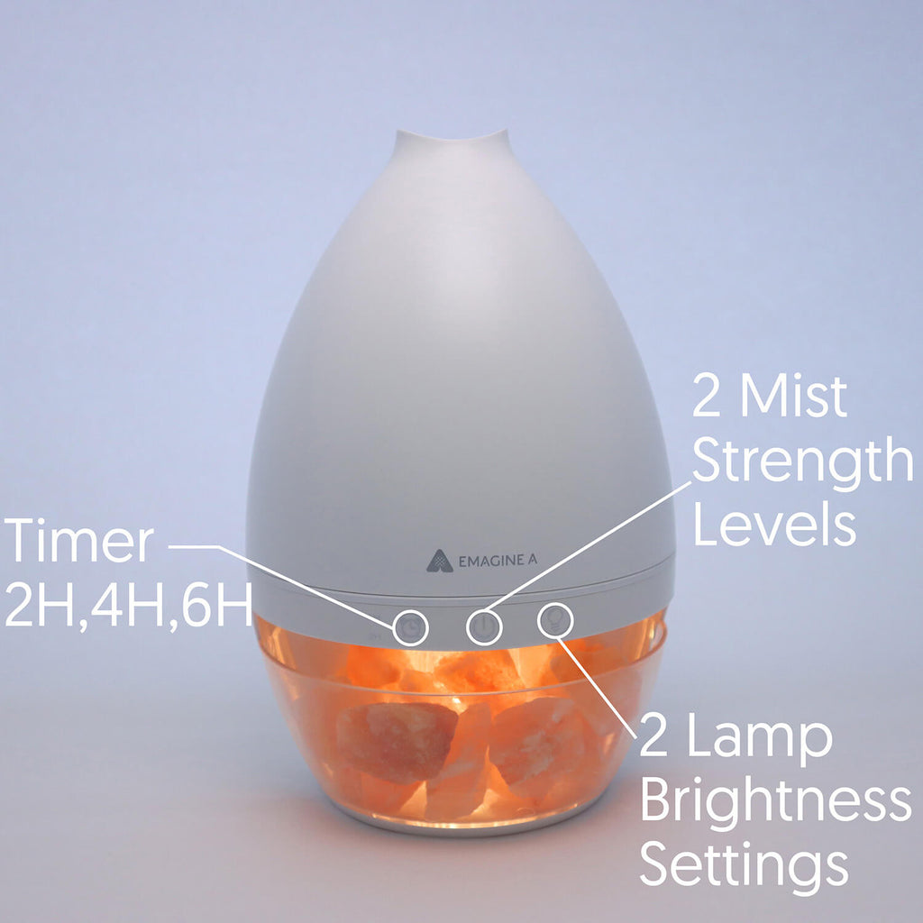 emagine A Himalayan salt lamp diffuser humidifier